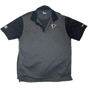 Atlanta Falcons Nike Mens Dri-Fit Golf Polo Shirt GRY NFL Team Casual X-Large XL